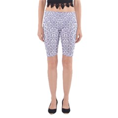 Radial Mandala Ornate Pattern Yoga Cropped Leggings by dflcprints