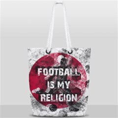 Football Is My Religion Full Print Rope Handle Tote (small) by Valentinaart