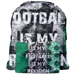 Football Is My Religion Giant Full Print Backpack by Valentinaart