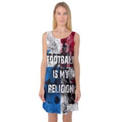 Football Is My Religion Sleeveless Satin Nightdress by Valentinaart