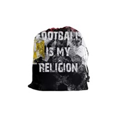 Football Is My Religion Drawstring Pouches (medium)  by Valentinaart