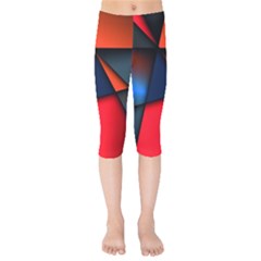 3d And Abstract Kids  Capri Leggings  by Sapixe