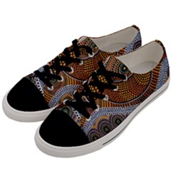 Aboriginal Traditional Pattern Men s Low Top Canvas Sneakers by Sapixe