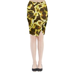 Abstract Pattern Midi Wrap Pencil Skirt by Sapixe