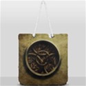 Abstract Steampunk Textures Golden Full Print Rope Handle Tote (Large) View2