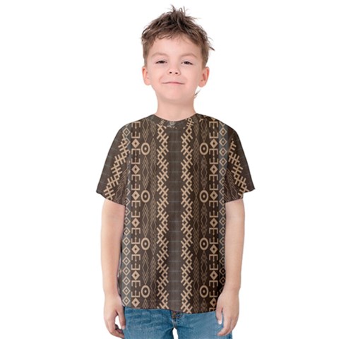 African Style Vector Pattern Kids  Cotton Tee by Sapixe