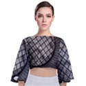 Architecture Roof Structure Modern Tie Back Butterfly Sleeve Chiffon Top View1