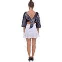 Architecture Roof Structure Modern Tie Back Butterfly Sleeve Chiffon Top View2