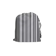 Barcode Pattern Drawstring Pouches (medium)  by Sapixe