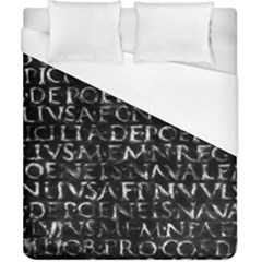 Antique Roman Typographic Pattern Duvet Cover (california King Size) by dflcprints