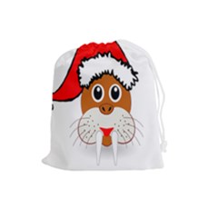 Child Of Artemis Christmas Animal Clipart Drawstring Pouches (large)  by Sapixe