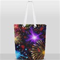 Celebration Fireworks In Red Blue Yellow And Green Color Full Print Rope Handle Tote (Small) View2