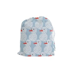 Christmas Wrapping Papers Drawstring Pouches (medium)  by Sapixe