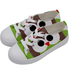 Clip Art Animals Owl Kids  Low Top Canvas Sneakers by Sapixe