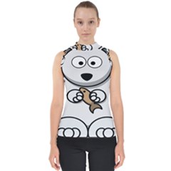 Bear Polar Bear Arctic Fish Mammal Shell Top by Nexatart