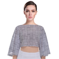 Flooring Household Pattern Tie Back Butterfly Sleeve Chiffon Top by Sapixe