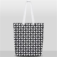 Grid Pattern Background Geometric Full Print Rope Handle Tote (small) by Sapixe