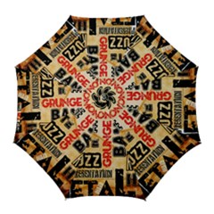 Guitar Typography Golf Umbrellas by Sapixe