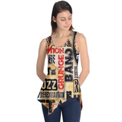 Guitar Typography Sleeveless Tunic by Sapixe