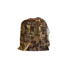 New York City At Night Future City Night Drawstring Pouches (small)  by Sapixe