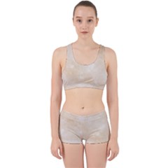 Pattern Background Beige Cream Work It Out Gym Set by Sapixe