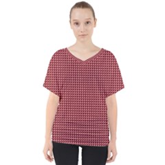 Red Triangulate V-neck Dolman Drape Top by jumpercat