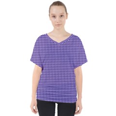Purple Triangulate V-neck Dolman Drape Top by jumpercat