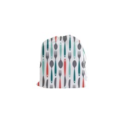 Spoon Fork Knife Pattern Drawstring Pouches (xs)  by Sapixe