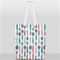 Spoon Fork Knife Pattern Full Print Rope Handle Tote (Small) View1