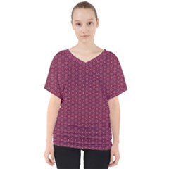 Ethnic Delicate Tiles V-neck Dolman Drape Top by jumpercat