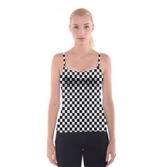 Checker Black And White Spaghetti Strap Top by jumpercat