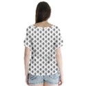 Abstract Pattern 2 V-Neck Flutter Sleeve Top View2