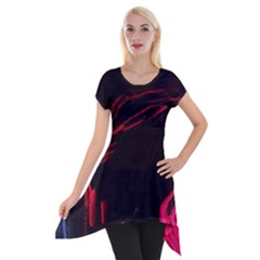 Calligraphy 4 Short Sleeve Side Drop Tunic by bestdesignintheworld