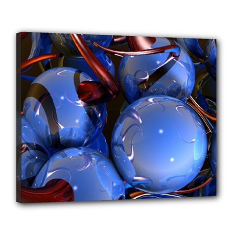 Spheres With Horns 3d Canvas 20  X 16  by Sapixe
