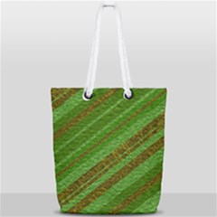 Stripes Course Texture Background Full Print Rope Handle Tote (small) by Sapixe