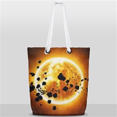 Sun Man Full Print Rope Handle Tote (small) by Sapixe