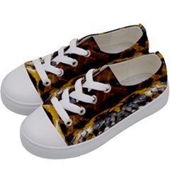 Textures Snake Skin Patterns Kids  Low Top Canvas Sneakers by Sapixe
