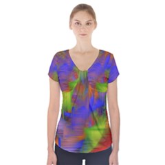 Texture Pattern Programming Processing Short Sleeve Front Detail Top by Sapixe