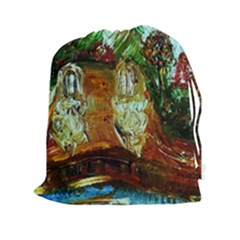 Dscf3179 - Royal Marine And Stone Lions Drawstring Pouches (xxl) by bestdesignintheworld
