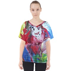 Dscf1741 - Funny Clown V-neck Dolman Drape Top by bestdesignintheworld