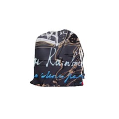 Dscf1638 - Written Poems Drawstring Pouches (small)  by bestdesignintheworld
