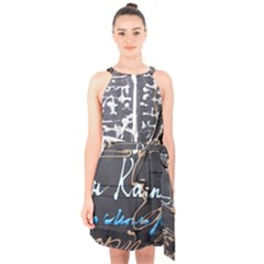 Dscf1638 - Written Poems Halter Collar Waist Tie Chiffon Dress by bestdesignintheworld