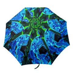 Dscf1604 - Lady In Blue Kimono Folding Umbrellas by bestdesignintheworld