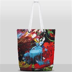 Two Hearts   One Beat 1 Full Print Rope Handle Tote (small) by bestdesignintheworld
