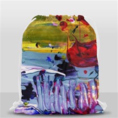 Poppies In An Abandoned Yard 4 Drawstring Bag (small) by bestdesignintheworld