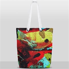 Yellow Dolphins   Blue Lagoon 4 Full Print Rope Handle Tote (small) by bestdesignintheworld