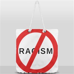 No Racism Full Print Rope Handle Tote (large) by demongstore