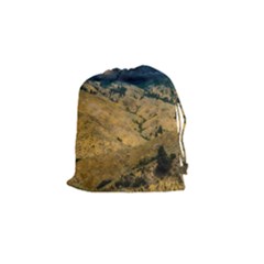 Hills Countryside Landscape Nature Drawstring Pouches (small)  by Sapixe