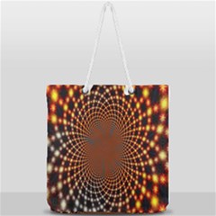Pattern Texture Star Rings Full Print Rope Handle Tote (large) by Sapixe