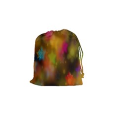 Star Background Texture Pattern Drawstring Pouches (small)  by Sapixe